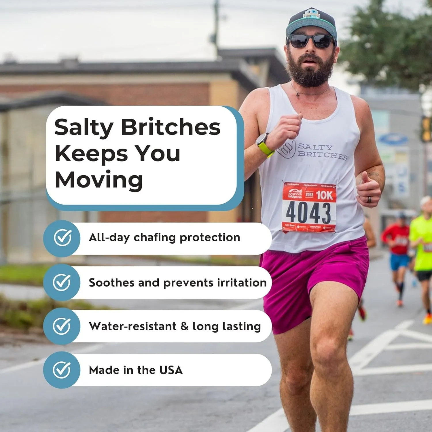 Waterproof Anti Chafing Ointment, Chafing Gel, Half Marathon Essentials, Anti-Chafe, Military Gear Essential, Running Essentials, Gifts for Runners - Rose Scented - 1pk