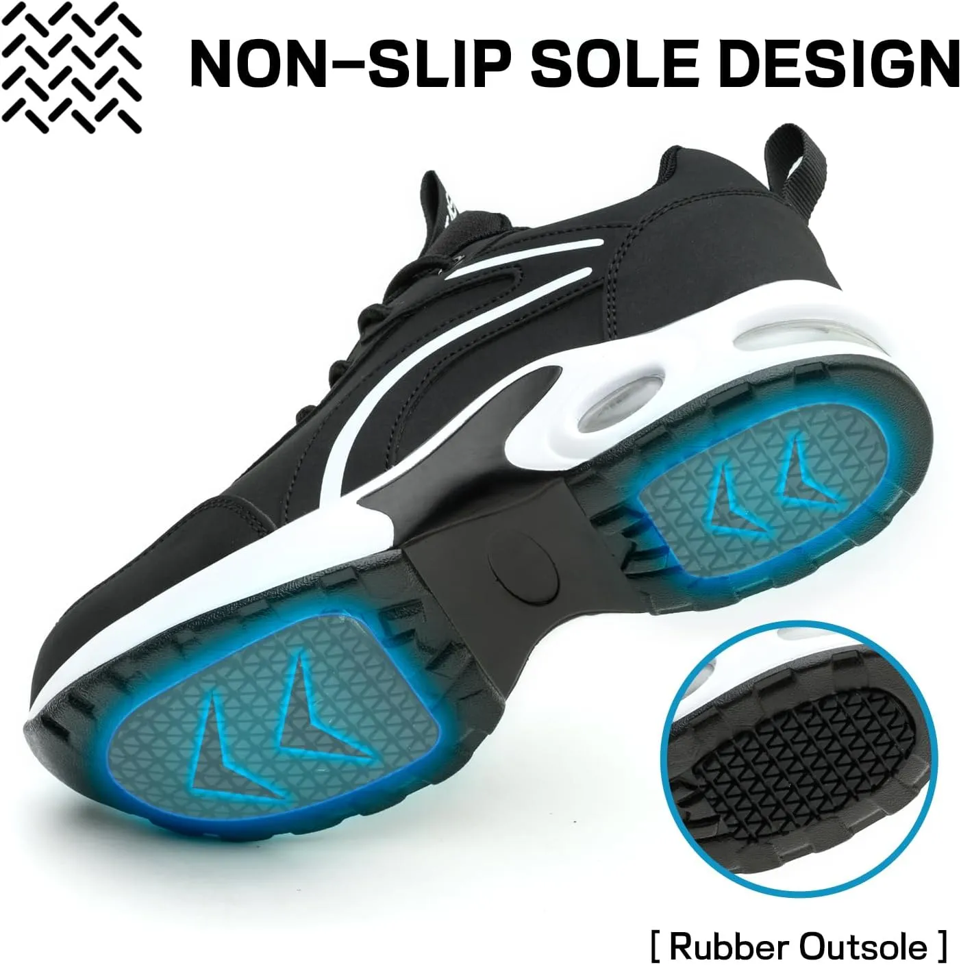 Waterproof Steel Toe Shoes for Women Non-Slip Puncture-Proof Work Safety Shoes Sneakers Comfortable Lightweight Fashion Footwear for Construction Industrial Shoes