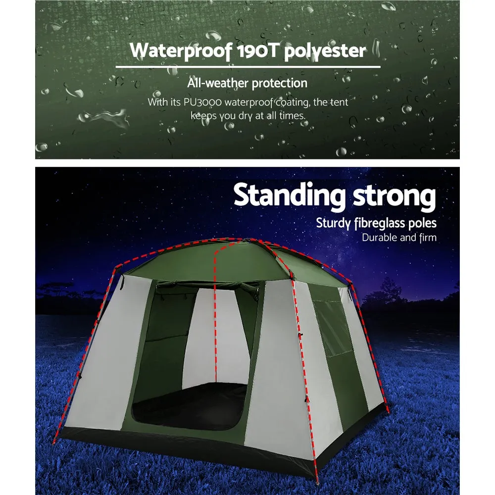 Weisshorn Instant Up Camping Tent 6 Person Pop up Tents Family Hiking