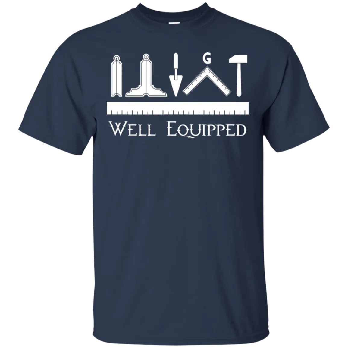 Well Equipped Tool Freemason Square & Compass Symbol
