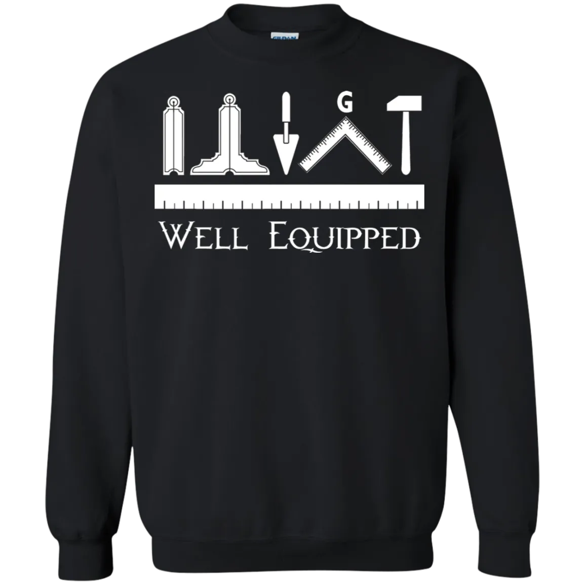Well Equipped Tool Freemason Square & Compass Symbol