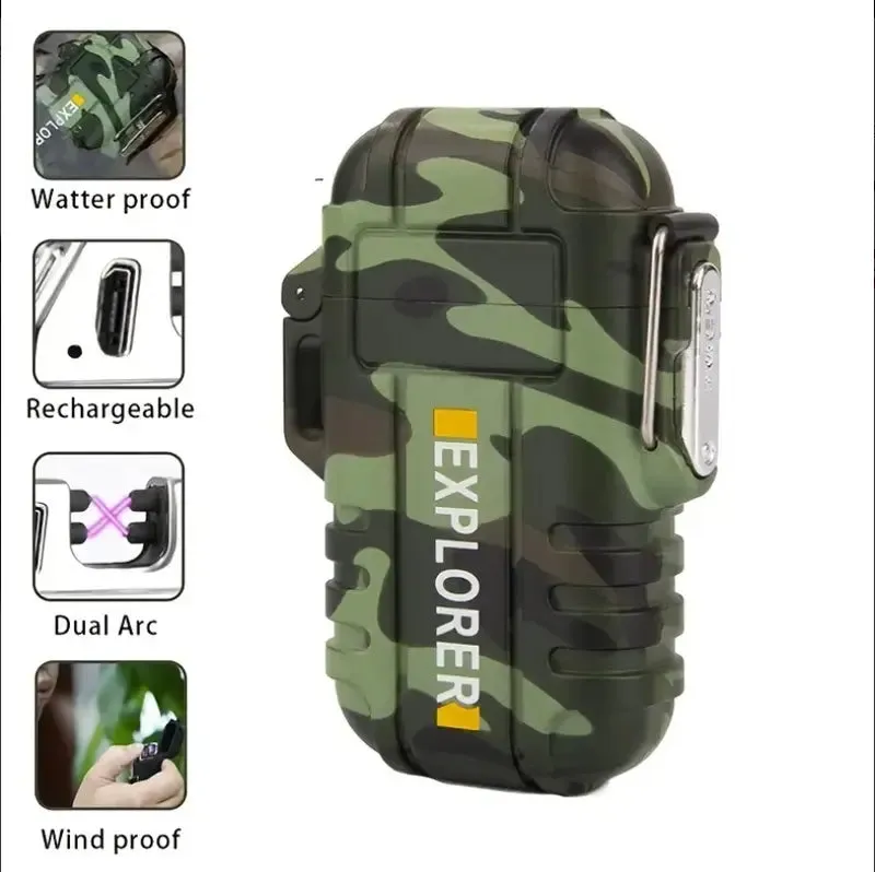 Wild West Rechargeable Arc Plasma Lighter - Windproof, Waterproof for Camping & Emergencies