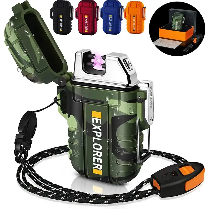 Wild West Rechargeable Arc Plasma Lighter - Windproof, Waterproof for Camping & Emergencies