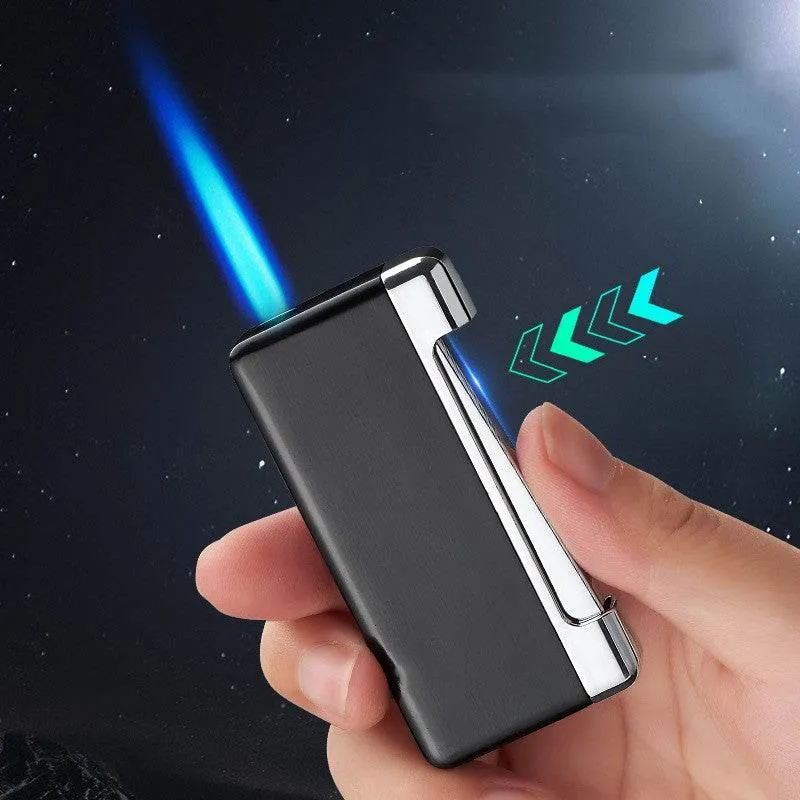 Windproof Lighter Electronic Blue Flame Inflatable Lighter
