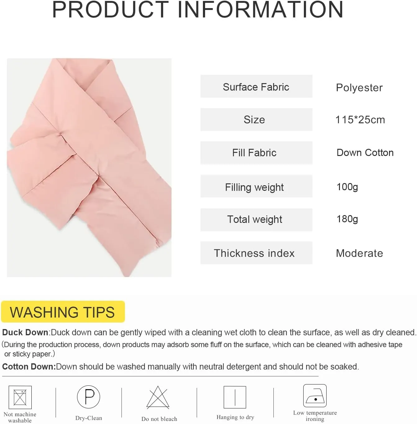 Winter Down Scarf Women Men Down Filling Foldable Plain Waterproof Ultralight Neck Warmer For Cycling Hiking