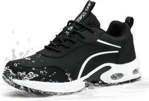 Women's Waterproof Steel Toe Work Safety Shoes, Non-Slip, Puncture-Proof, Comfortable, Lightweight, Fashion Footwear, Construction, Industrial Shoes
