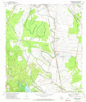 Woodworth East LA topo map, 1:24000 Scale, 7.5 X 7.5 Minute, Historical, 1972, Updated 1974, 26.8 x 22.9 in