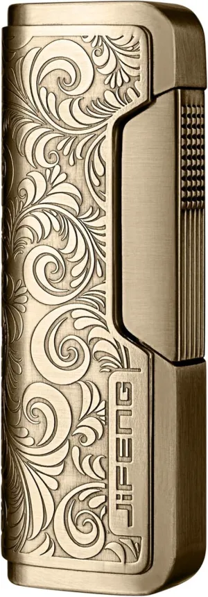 W.SWAN Cigar Lighter Bronze Carving Single Jet Flame Windproof Butane Refillable Gas Torch Lighters