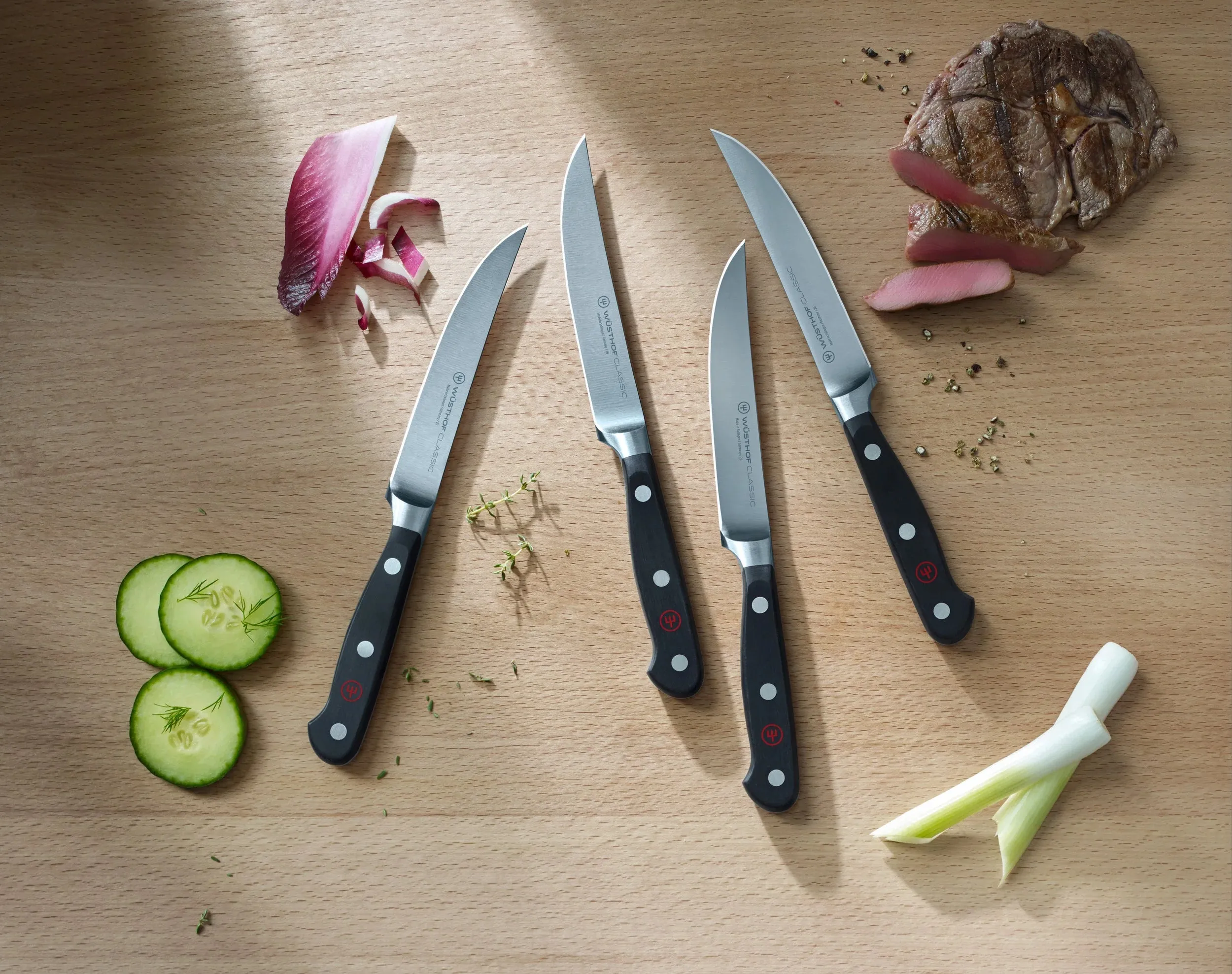Wusthof Classic 4 1/2" Stainless Steel Steak Knife, Black