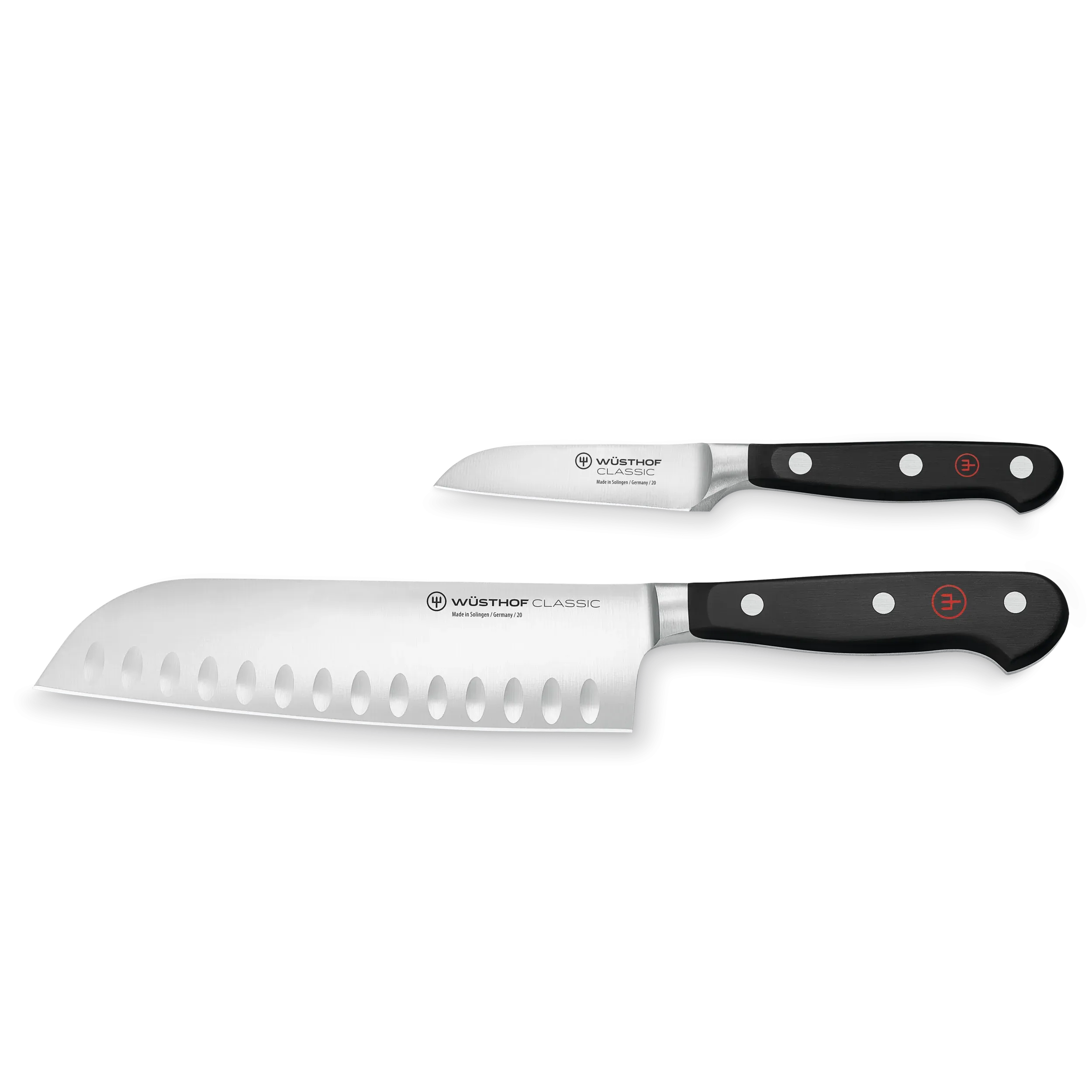 Wusthof Classic Two Piece Asian Chef's Set | 3" Flat Cut Paring Knife & 7" Santoku Knife