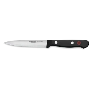 Wusthof Gourmet 4" Stainless Steel Utility Knife with Black Handle