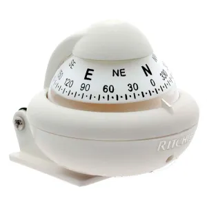 X-10W-M RitchieSport Compass - Bracket Mount - White