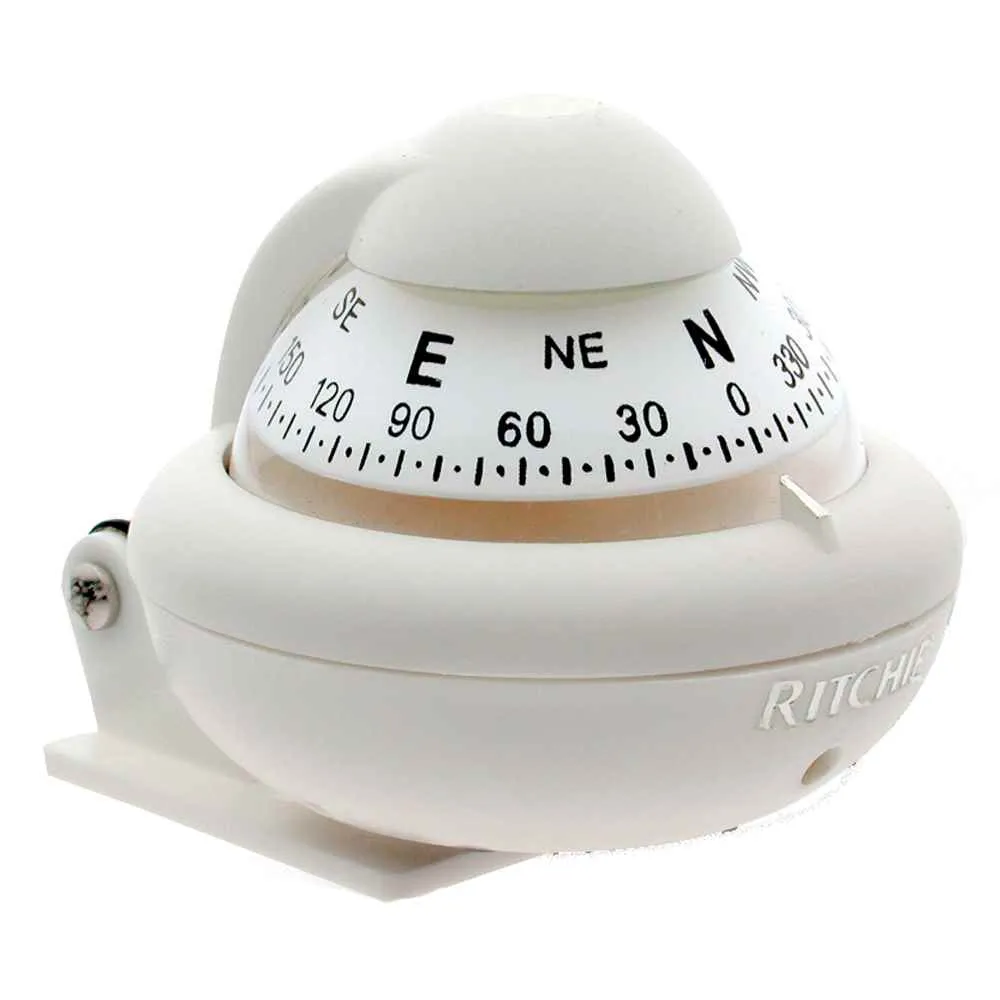 X-10W-M RitchieSport Compass - Bracket Mount - White
