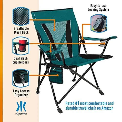 XXL Dual Lock Portable Camping Chair - Supports Up to 400lbs