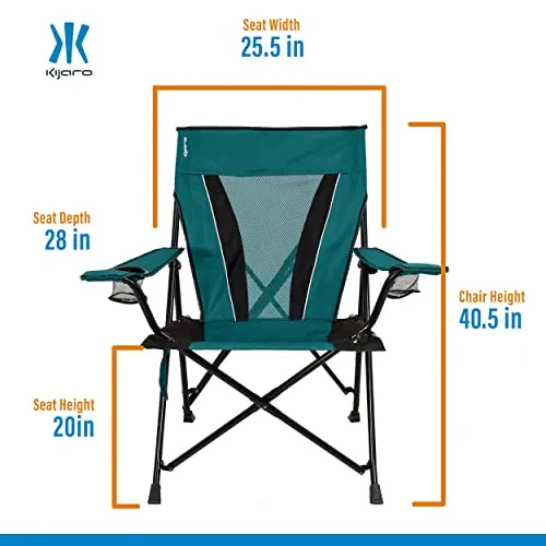 XXL Dual Lock Portable Camping Chair - Supports Up to 400lbs