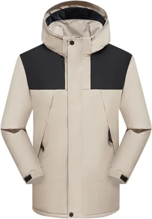 Ymosrh Men's Jackets Hooded Waterproof Windproof Raincoat Jacket Mens, M-4XL