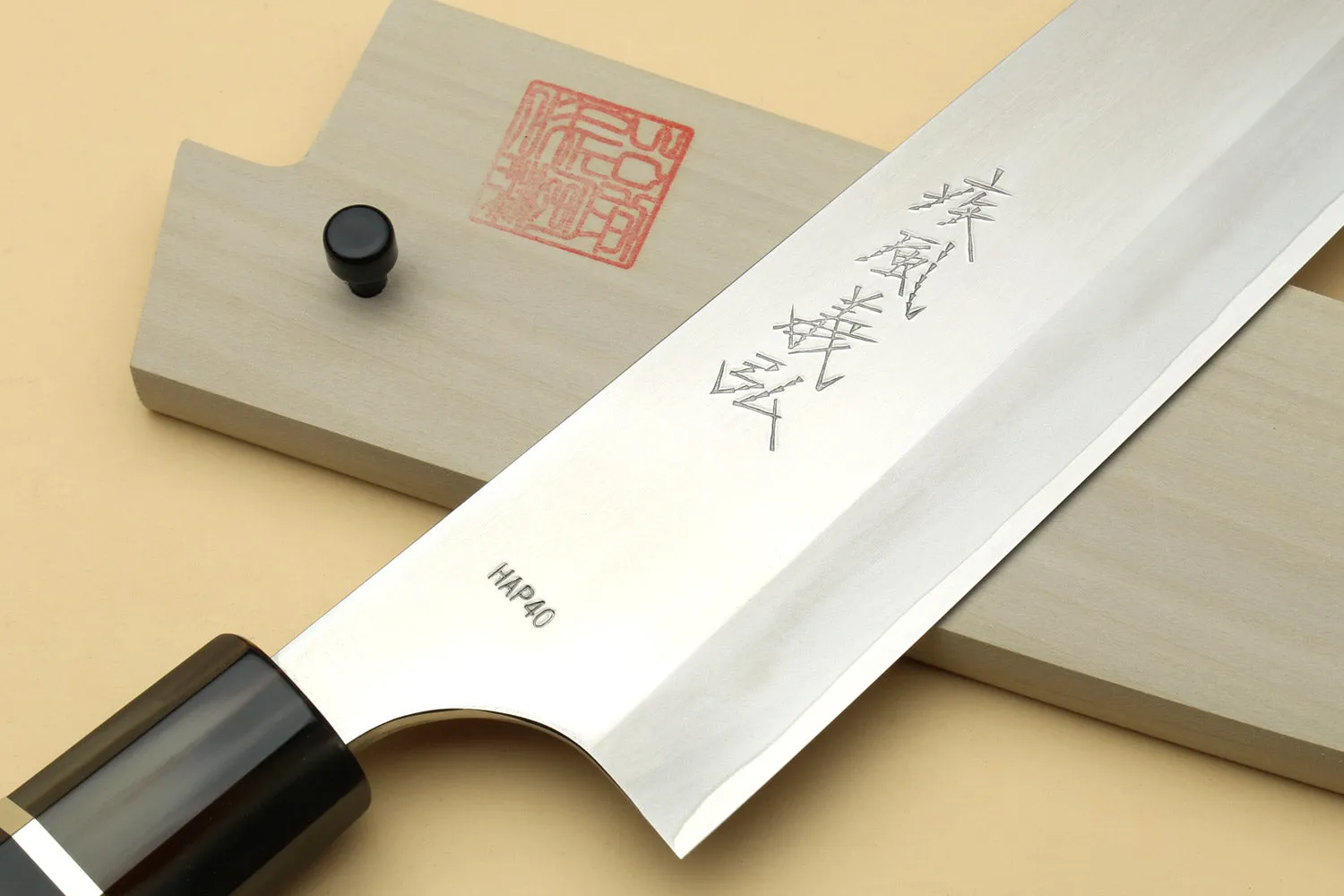 Yoshihiro High Speed Steel HAP40 3-Set with Octagonal Ebony Wood Handles with Triple Ring