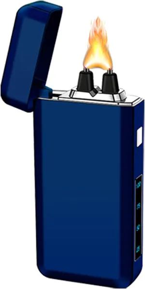 YOZWOO Electric Lighter Rechargeable Type-C Electronic Lighters Plasma Arc Lighter Windproof Lighters Big Flame Lightre with Smart Switch Fine Gift Box as The Best Gift for Friends (Ice Blue)