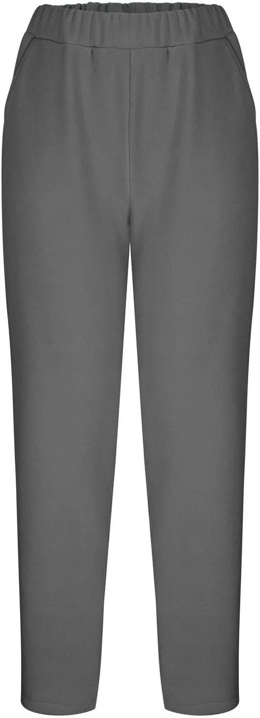 ZDRZK Women Joggers with Pockets Fleece Lined Athletic Lounge Sweat Pants Winter Warm Workout Running Fitness Pants