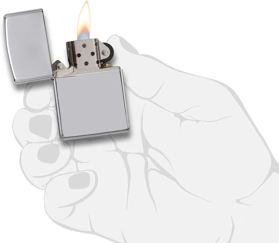 Zippo 250 Classic High Polish Chrome Pocket Lighter
