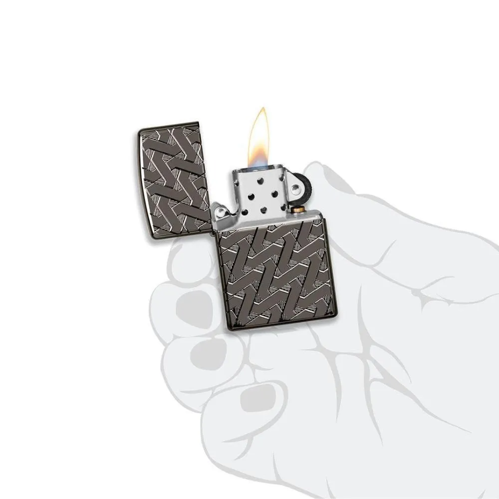 Zippo Armor Geometric Weave Design Lighter