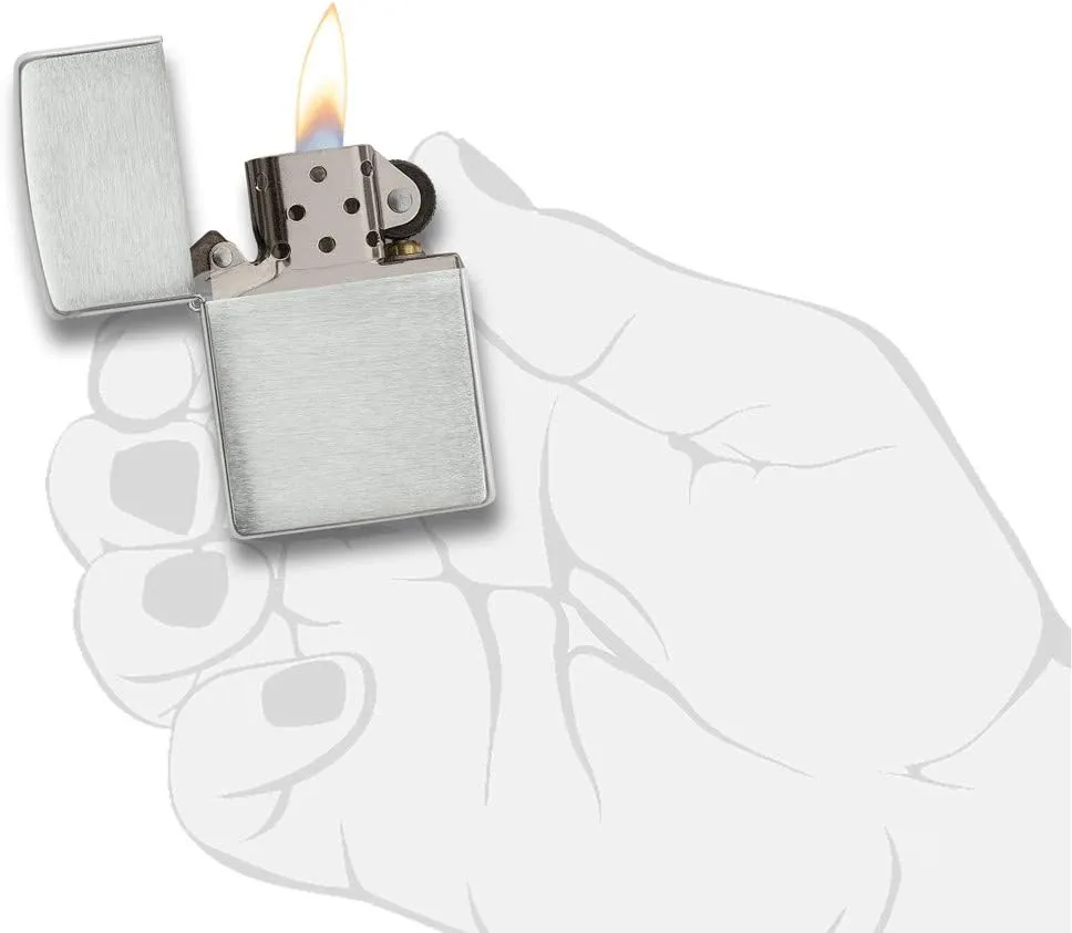Zippo Brushed Sterling Silver Lighter