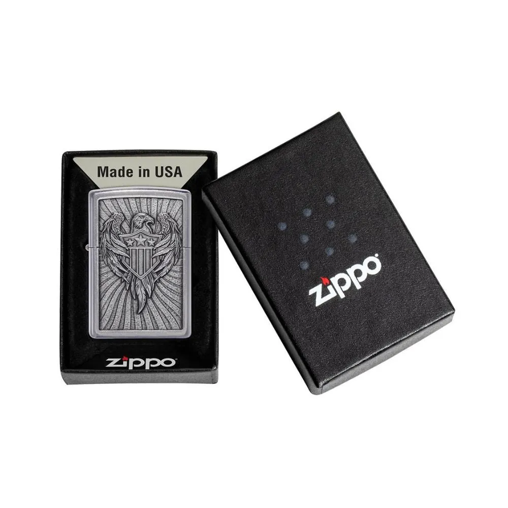 Zippo Eagle Shield Emblem Design Lighter