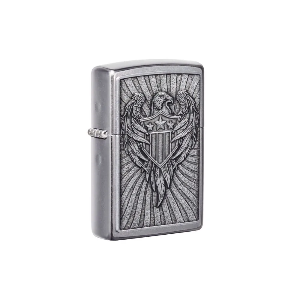 Zippo Eagle Shield Emblem Design Lighter