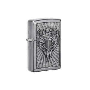 Zippo Eagle Shield Emblem Design Lighter