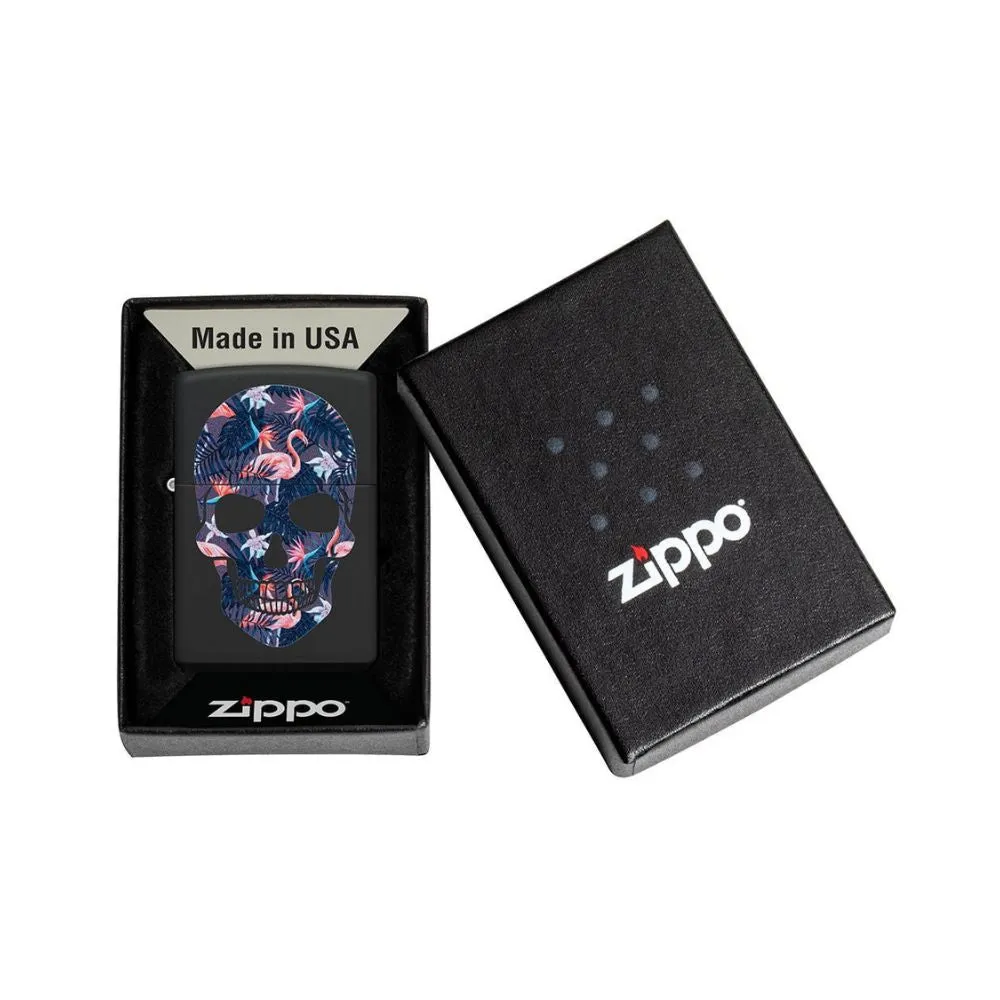 Zippo Flamingo Skull Design Lighter