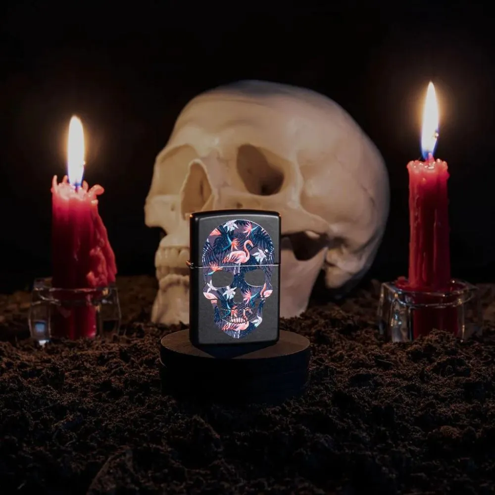 Zippo Flamingo Skull Design Lighter