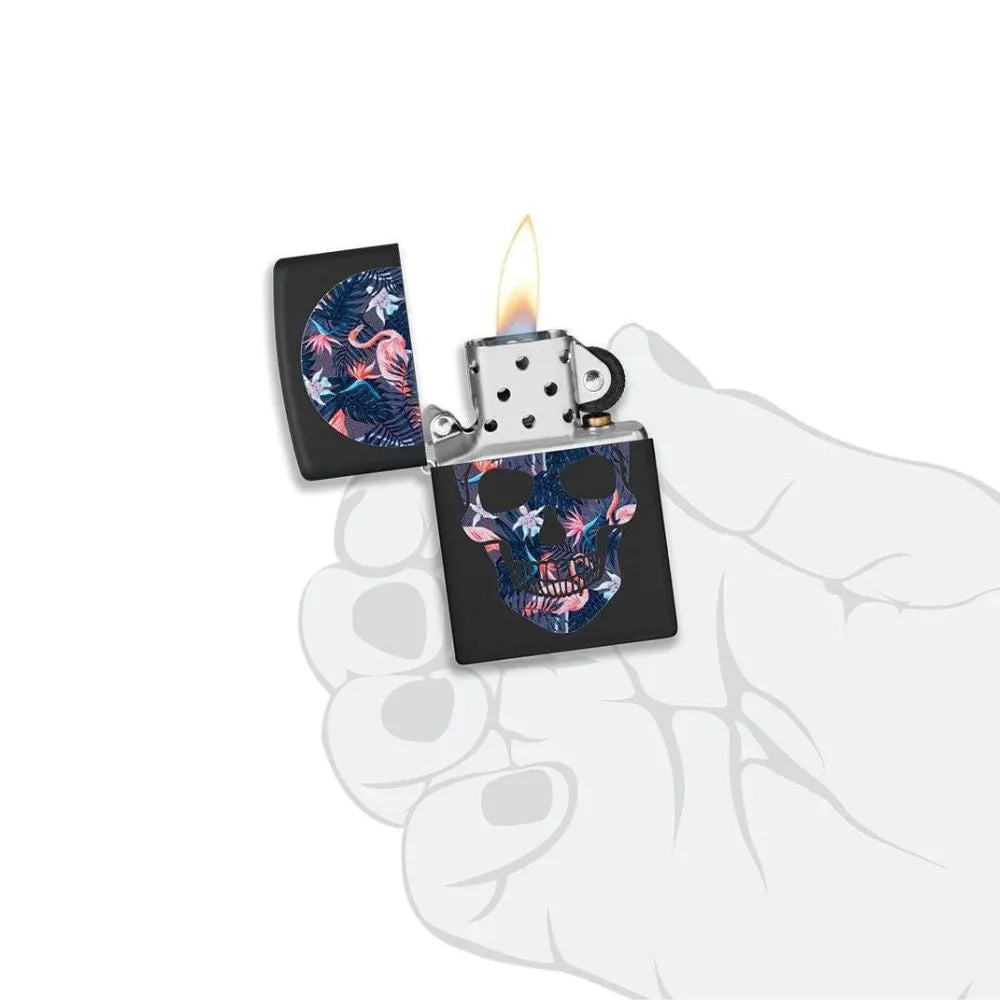 Zippo Flamingo Skull Design Lighter