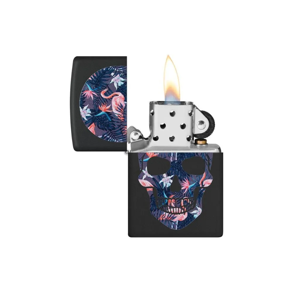 Zippo Flamingo Skull Design Lighter