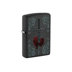 Zippo Heart Dagger Tattoo Design Lighter
