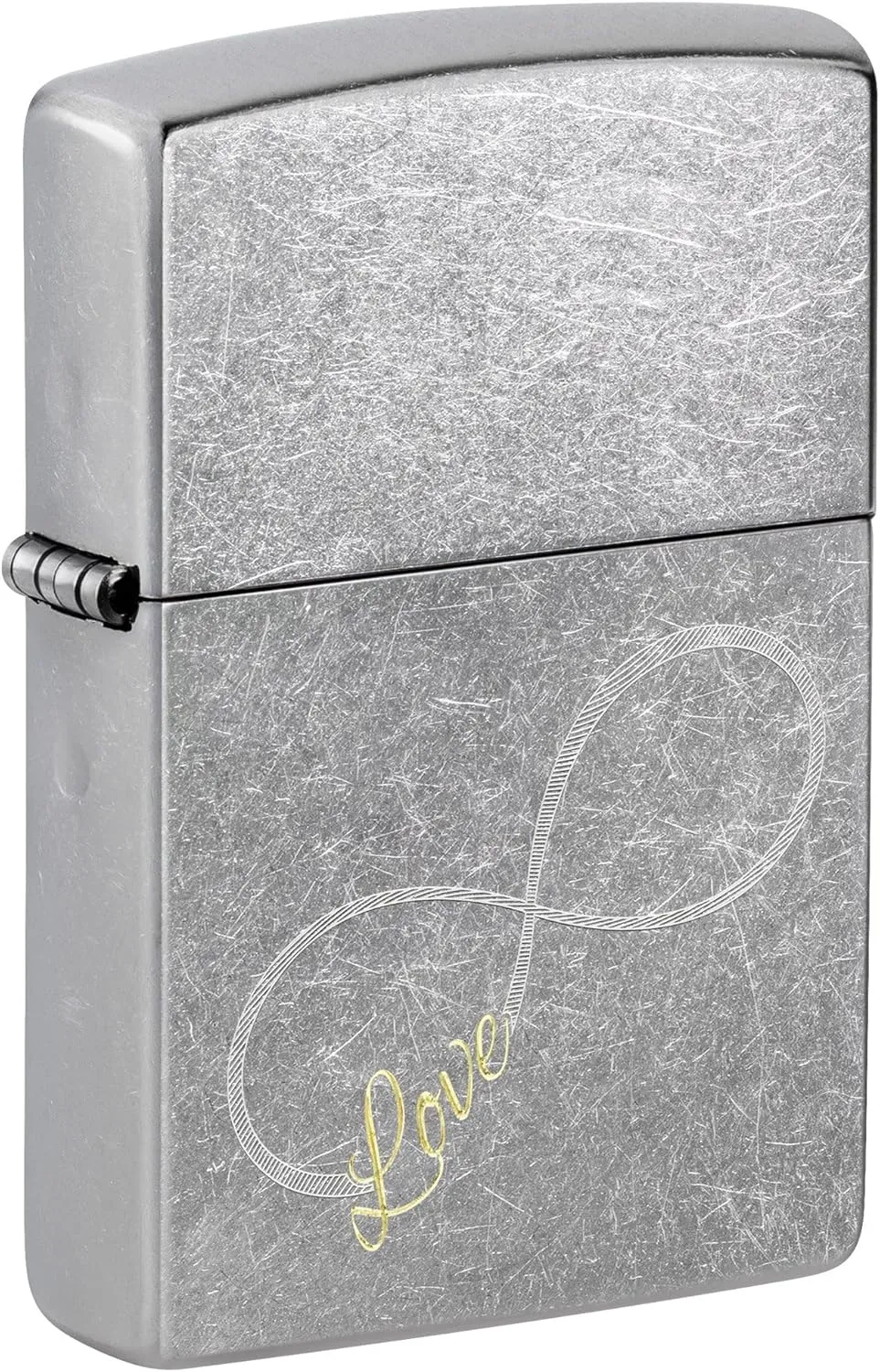 Zippo Lighter: Infinity Love, Engraved - Street Chrome 81632