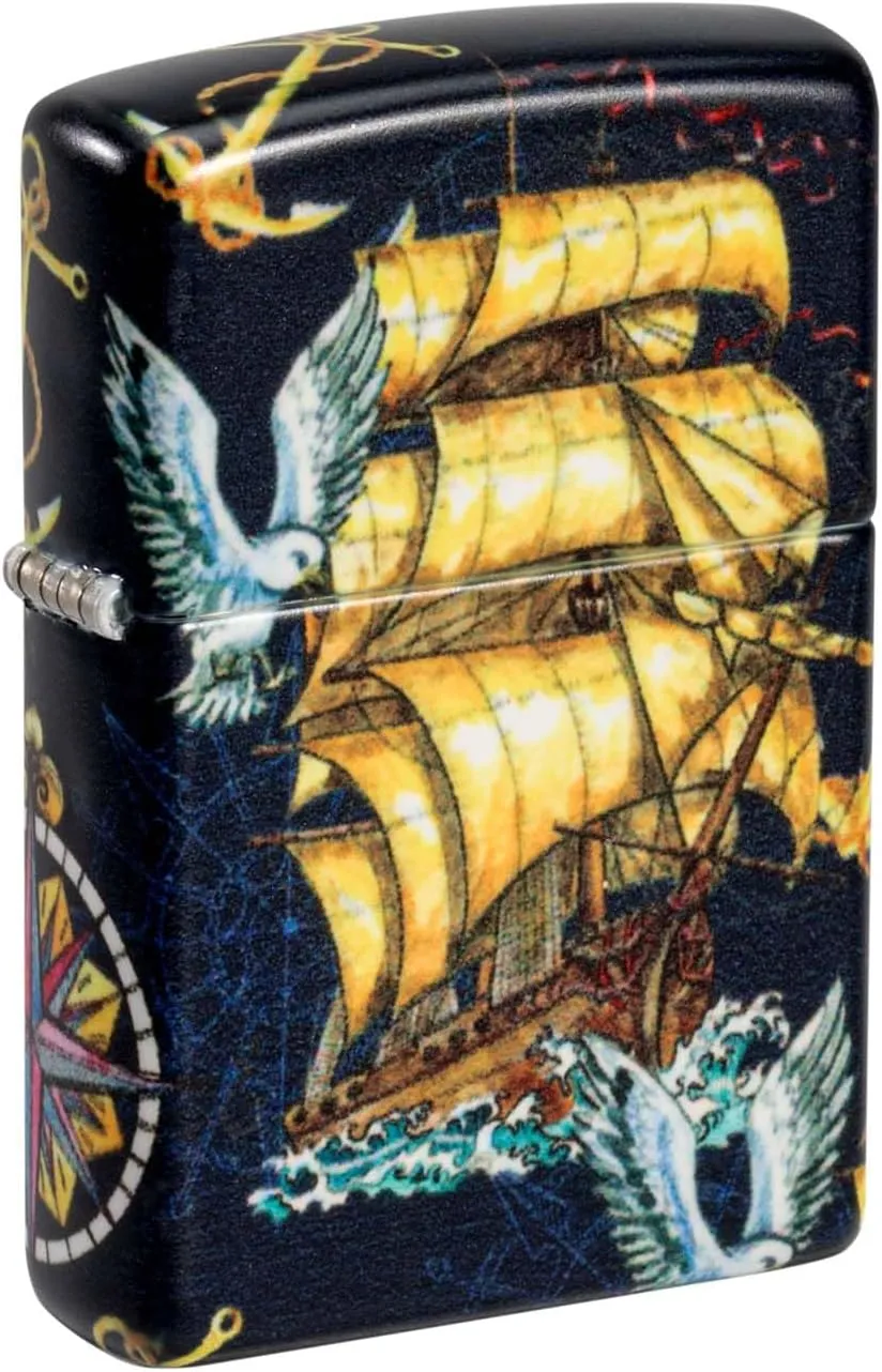 Zippo Lighter: Nautical Design with Ship - 540 Color 48813