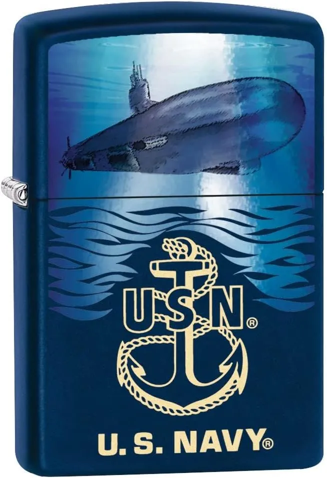 Zippo Lighter – Personalized Custom Message Engraved US Navy Marines USMC Design Windproof Lighter