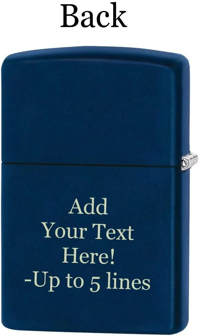 Zippo Lighter – Personalized Custom Message Engraved US Navy Marines USMC Design Windproof Lighter