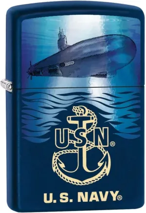 Zippo Lighter – Personalized Custom Message Engraved US Navy Marines USMC Design Windproof Lighter