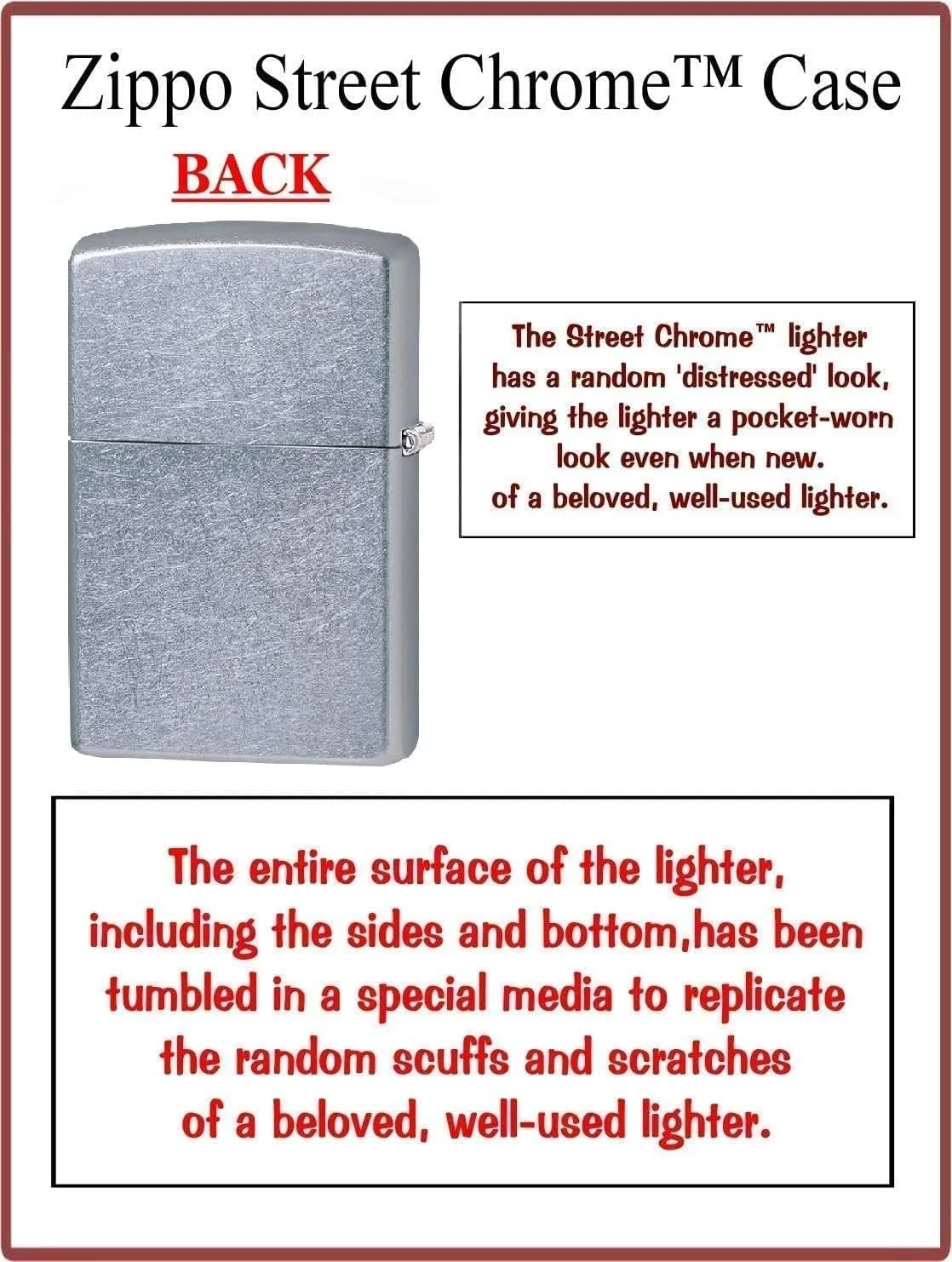 Zippo Lighter- Plumber Street Chrome Windproof Lighter #Z5165