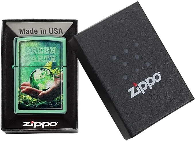 Zippo Lighter Save The Planet Design