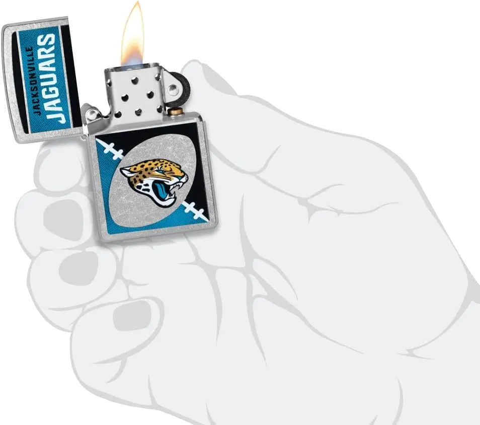 Zippo NFL Jacksonville Jaguars Street Chrome Pocket Lighter