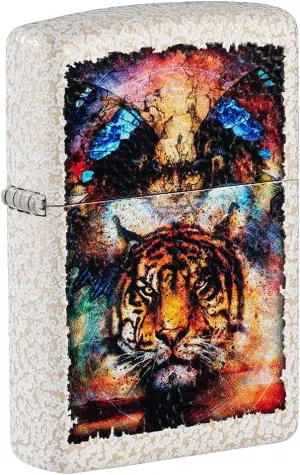 Zippo Psychedelic Tiger Design Mercury Glass Pocket Lighter