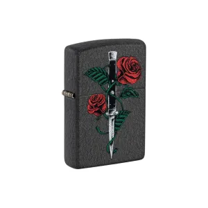 Zippo Rose Dagger Tattoo Design Lighter