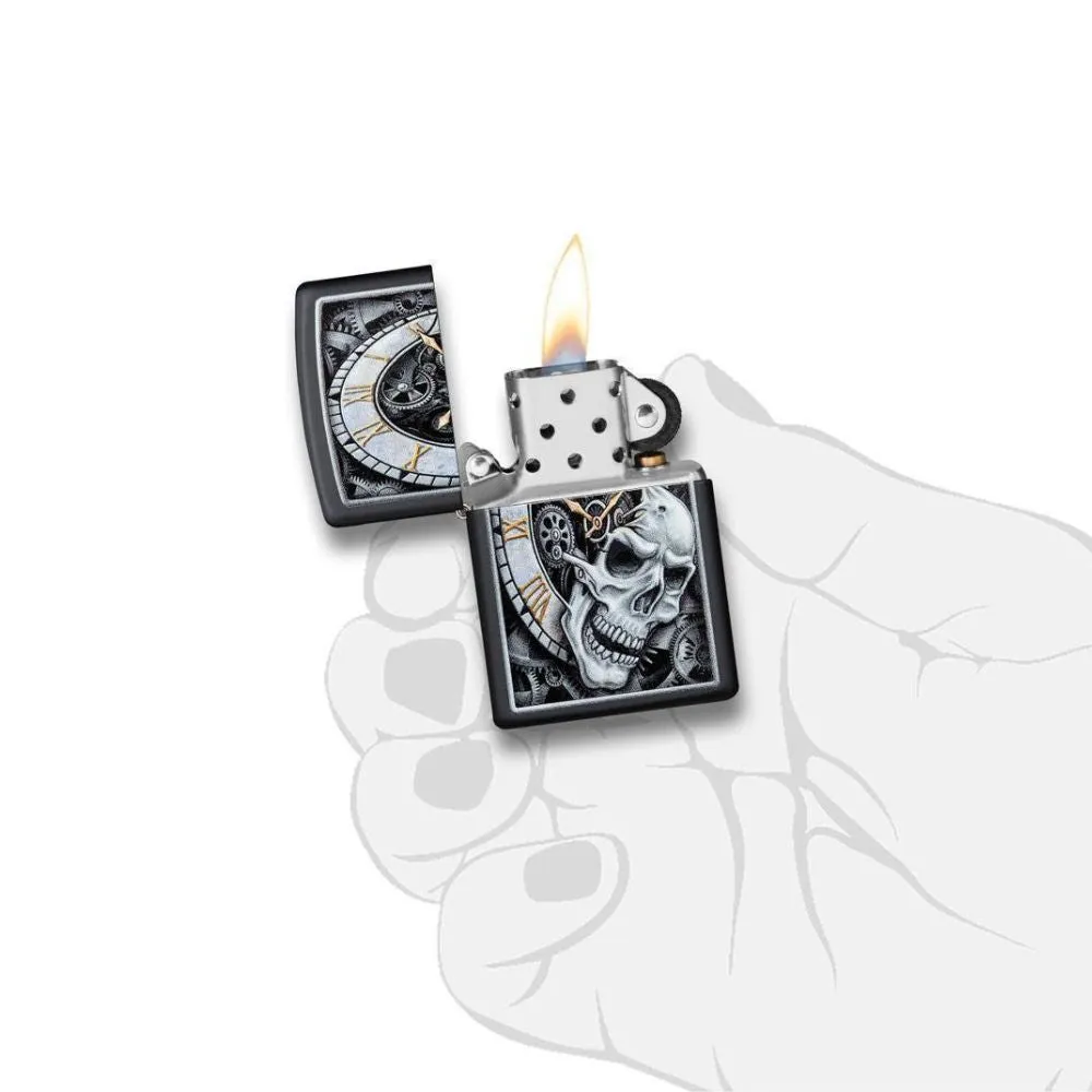 Zippo Skull Clock Design Lighter