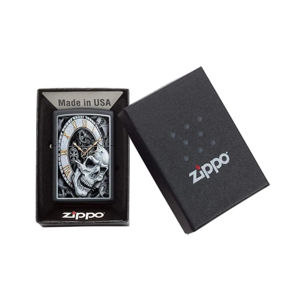 Zippo Skull Clock Design Lighter