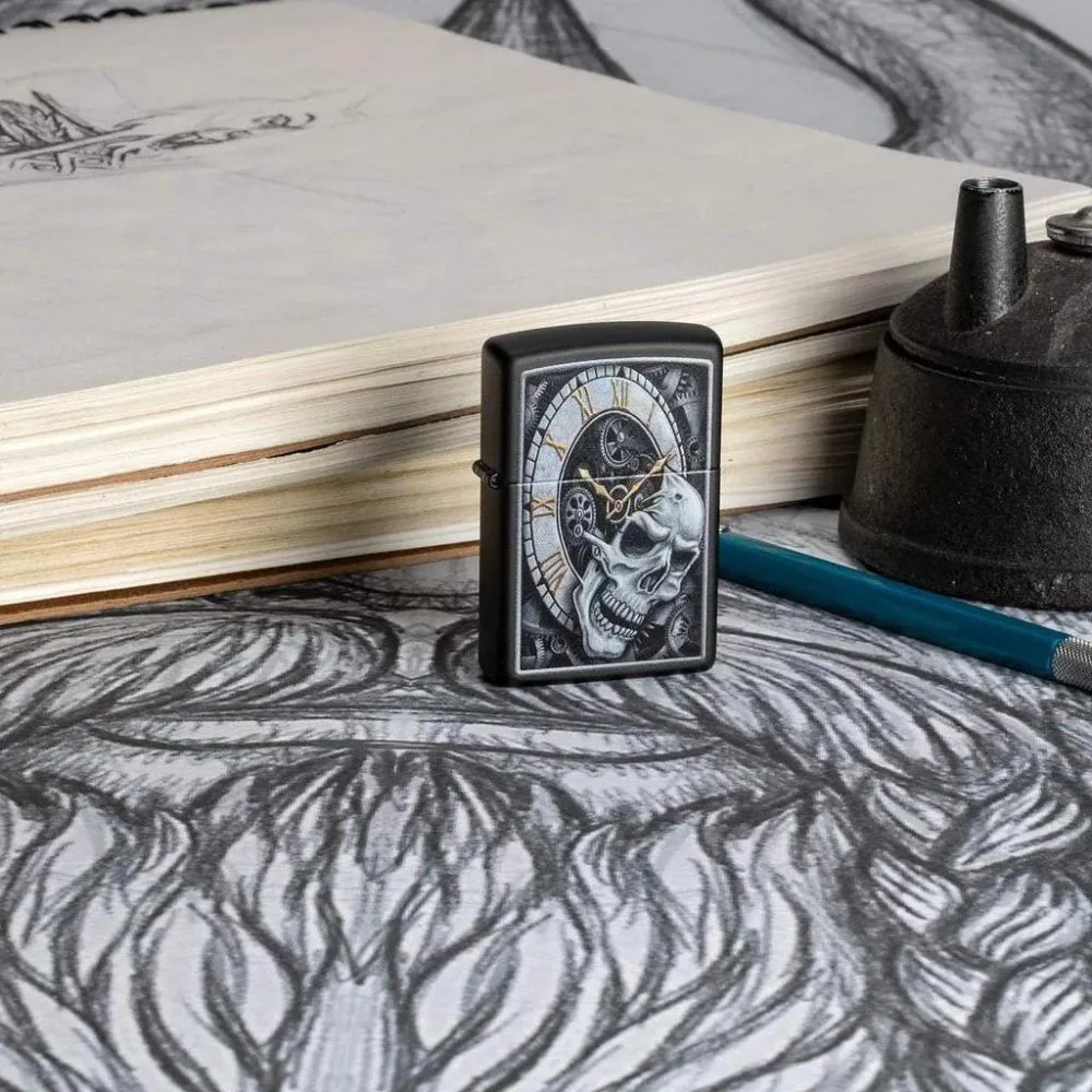 Zippo Skull Clock Design Lighter