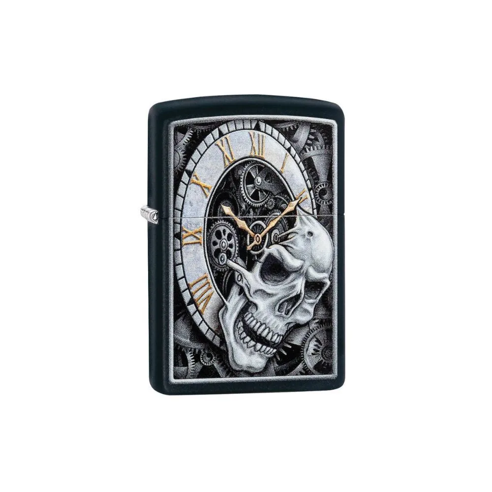 Zippo Skull Clock Design Lighter
