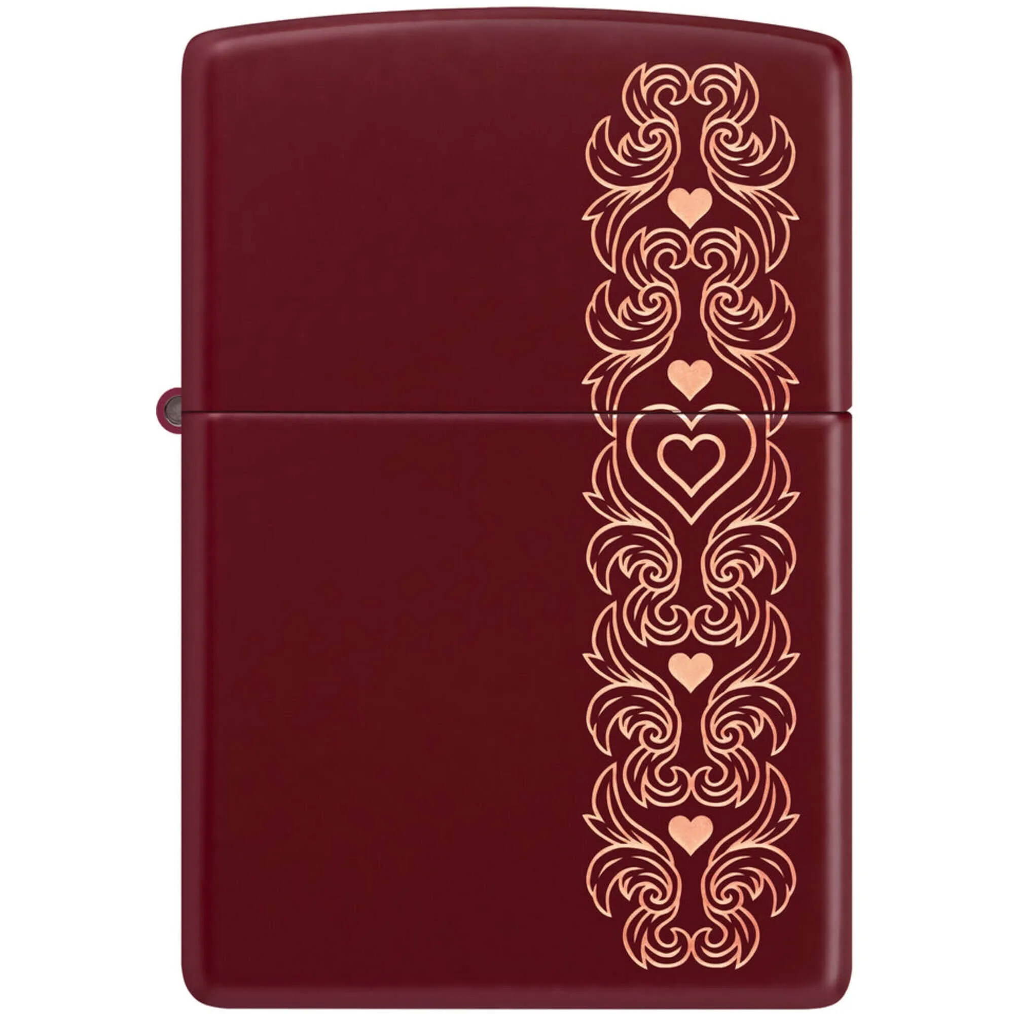 Zippo Windproof Pocket Lighter Heart Garland Design Laser Engrave Merlot 46296