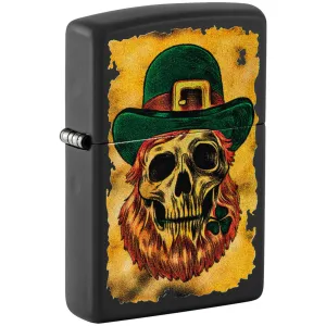 Zippo Windproof Pocket Lighter Lucky Map Design Classic Black Matte Finish 46244